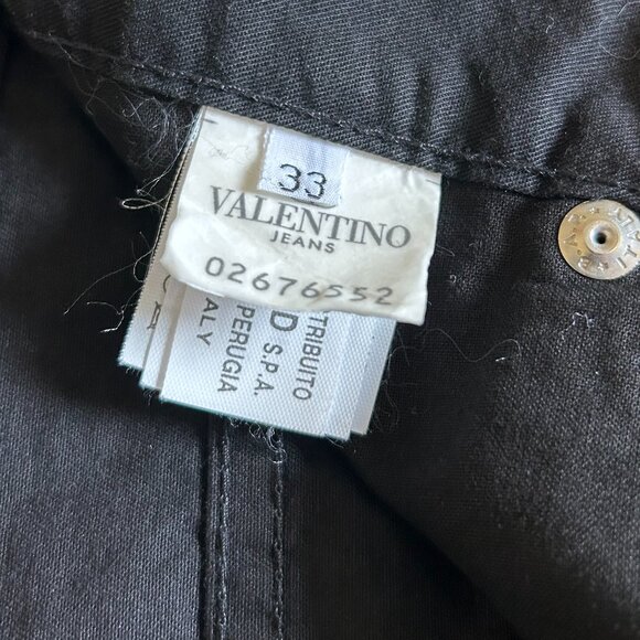 NWOT Valentino Men's Jeans - Black Cotton Twill  - Straight Leg Size  33 X 33 - Picture 6 of 12